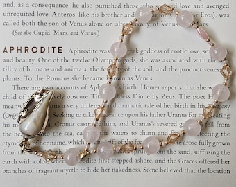 Small Aphrodite Prayer Beads - Rose Quartz