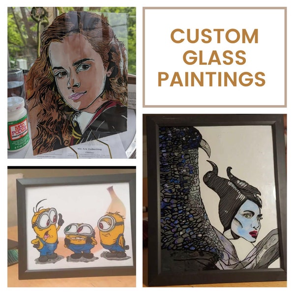 Glass Painting Etsy