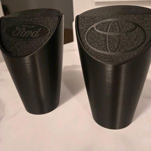 Mini Cup Holder Trash Can STL, Portable Car Waste Bin 3D Print, Compact Desk Garbage Container, Travel Organizer STL File