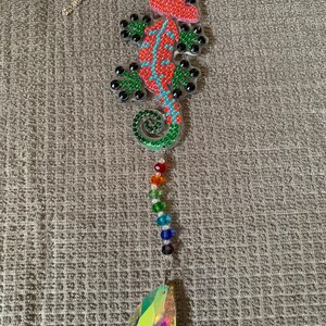 Finished Diamond Painting - Gecko Pendant