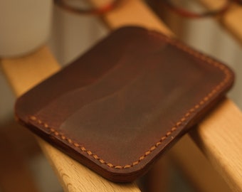 Portefeuille fin fait main, porte-cartes, portefeuille de poche