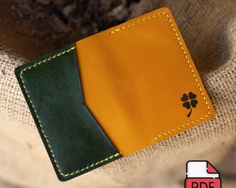 Leather Minimalist Wallet Pattern: DIY Template (PDF Pattern)