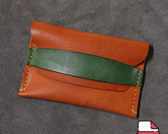 Minimalist Leather Wallet Pattern: Coin & Card Holder (PDF Pattern)