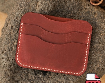 Leather Card Holder Pattern: Compact Wallet Template (PDF)