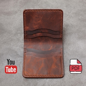 The Praia Bifold Wallet - PDF Pattern - Leather Template Digital Download- A4 + Letter Format