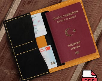 Leather Passport Wallet Pattern: Travel Wallet Template (PDF)