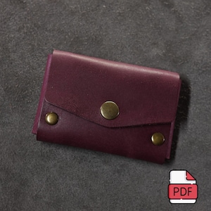 Tarjetero minimalista en PDF, billetera pequeña, tarjetero sencillo, billetera sencilla, billetera pequeña
