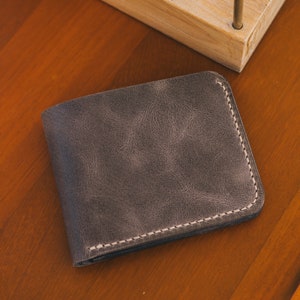 Cartera clásica personalizada para hombre / Cartera de cuero genuino hecha a mano / Cartera de cuero para hombre / Cartera de cuero plegable para hombre imagen 8