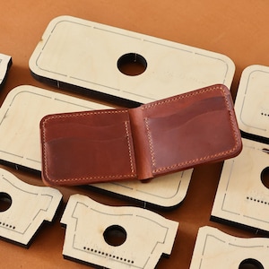 Leather Wallet Cutting Die – Steel Press Knife for DIY Leathercraft