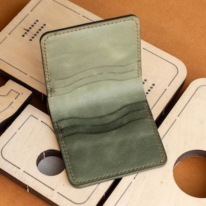 Steel Bifold Wallet Die: Clicker Press Cutting Template (8.5x11.5cm Closed Size)