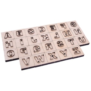 Leather Alphabet Die Cutter Set: 26 Steel Letter Cutting Dies