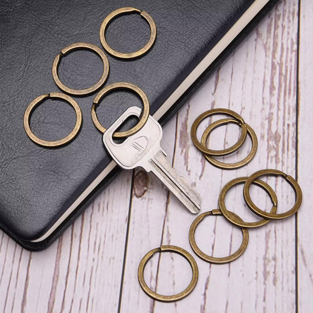 30mm Key Ring Hardware Set: Leathercraft Keychain Rings (25/50/100 Pcs ...