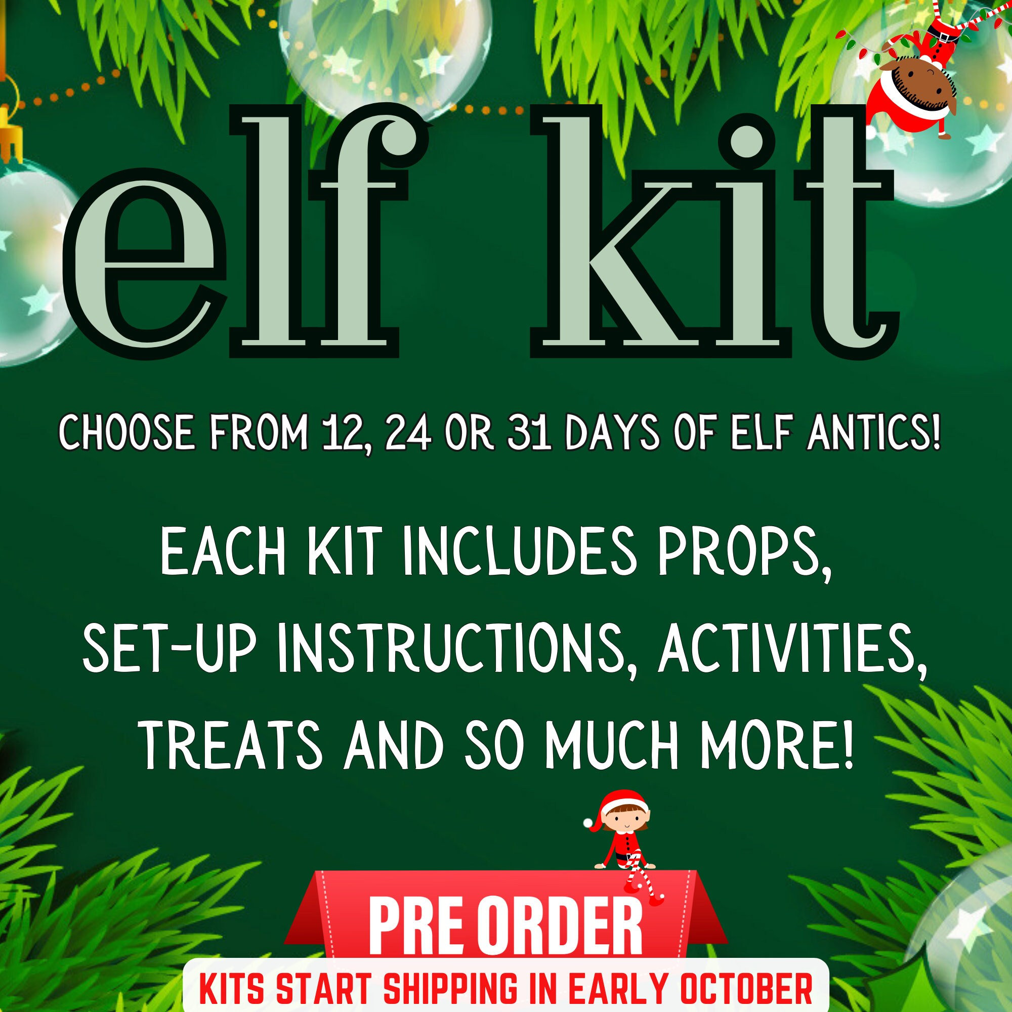 Elf Kit/24 Days of Elf Activities/ Elf Kit 2023/elf Activity Kit/elf