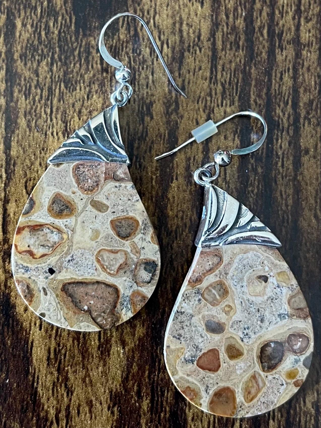 DTR Jay King Minefinds Sterling Silver Ocean Jasper Earrings 2