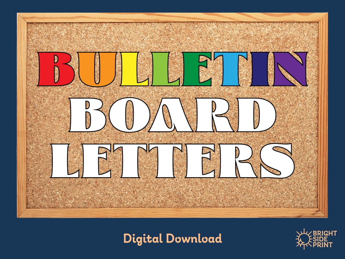 Printable Bulletin Board Letters Classroom Decor Bulletin - Etsy