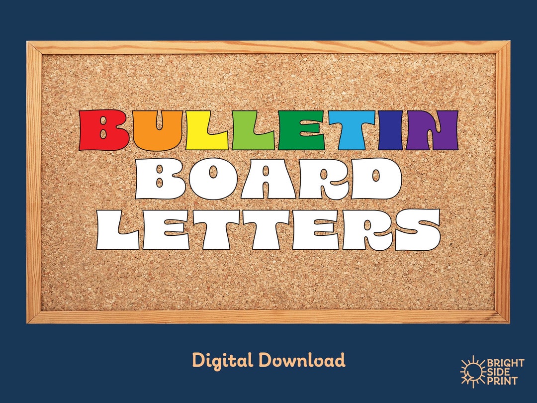 Printable Bulletin Board Letters Classroom Decor Bulletin - Etsy