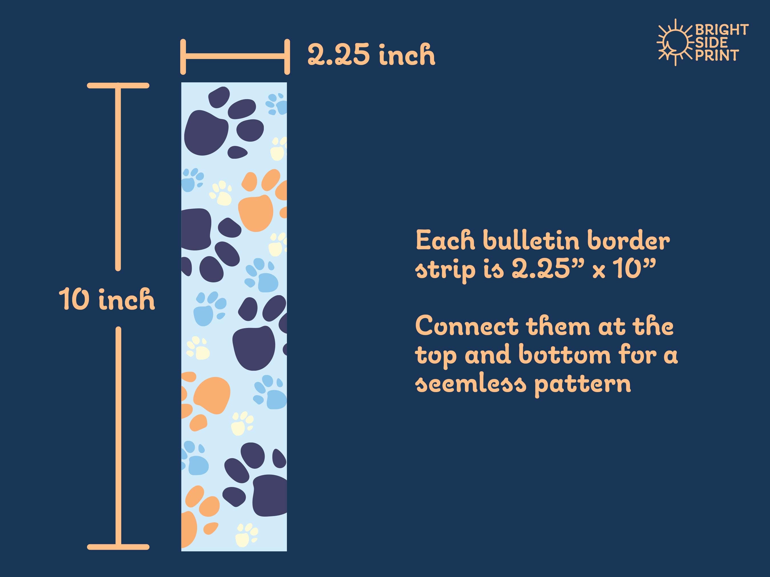 Bluey Bulletin Board Border, Bulletin Board Border, Paw Print Bulletin