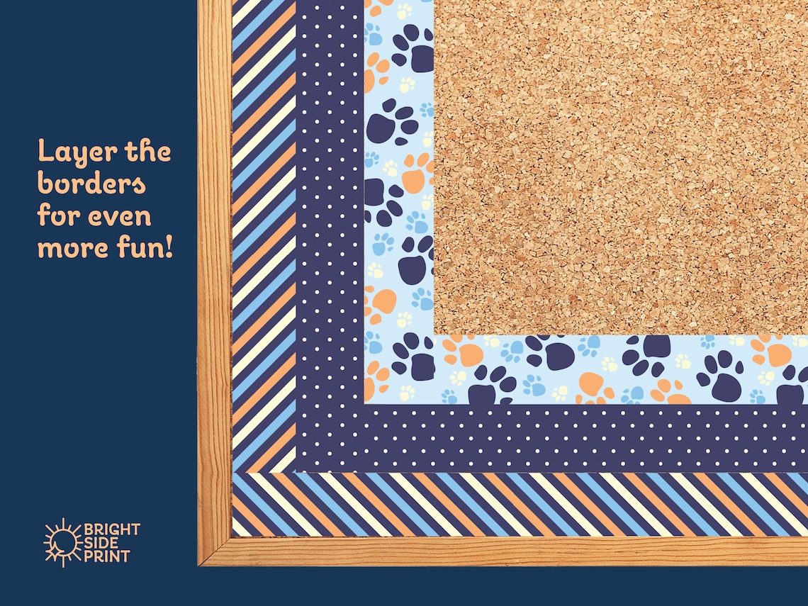 Bluey Bulletin Board Border, Bulletin Board Border, Paw Print Bulletin