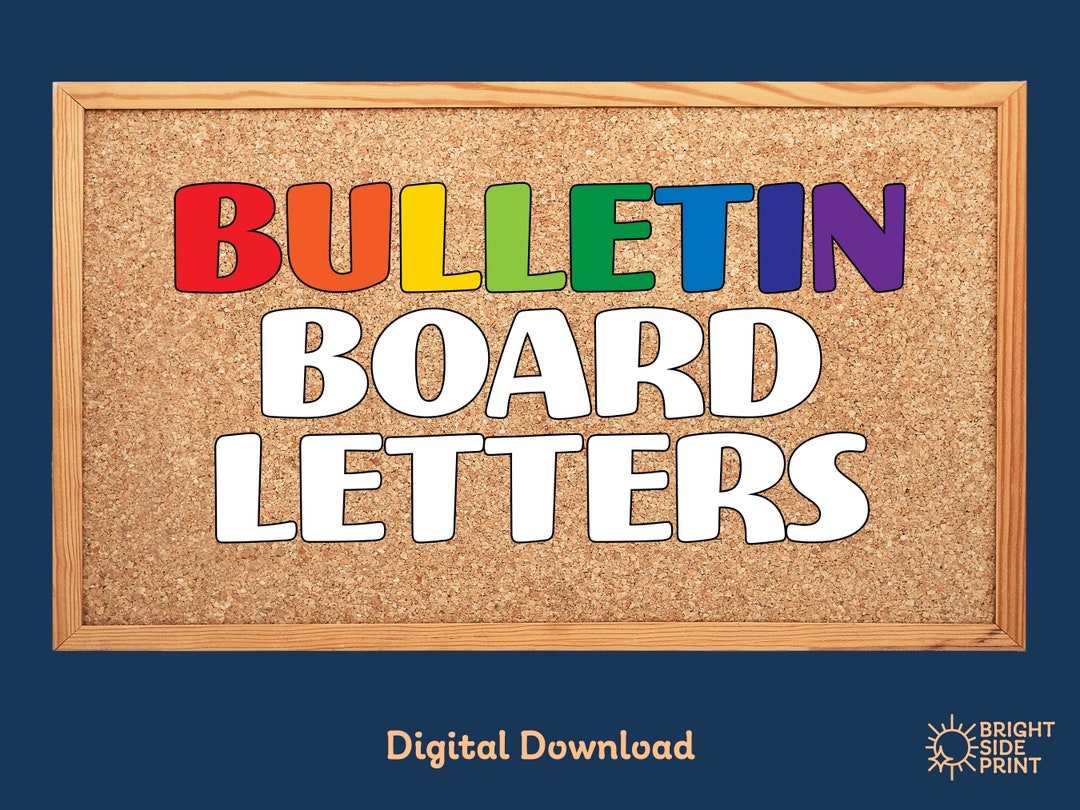 Printable Bulletin Board Letters Classroom Decor Bulletin - Etsy
