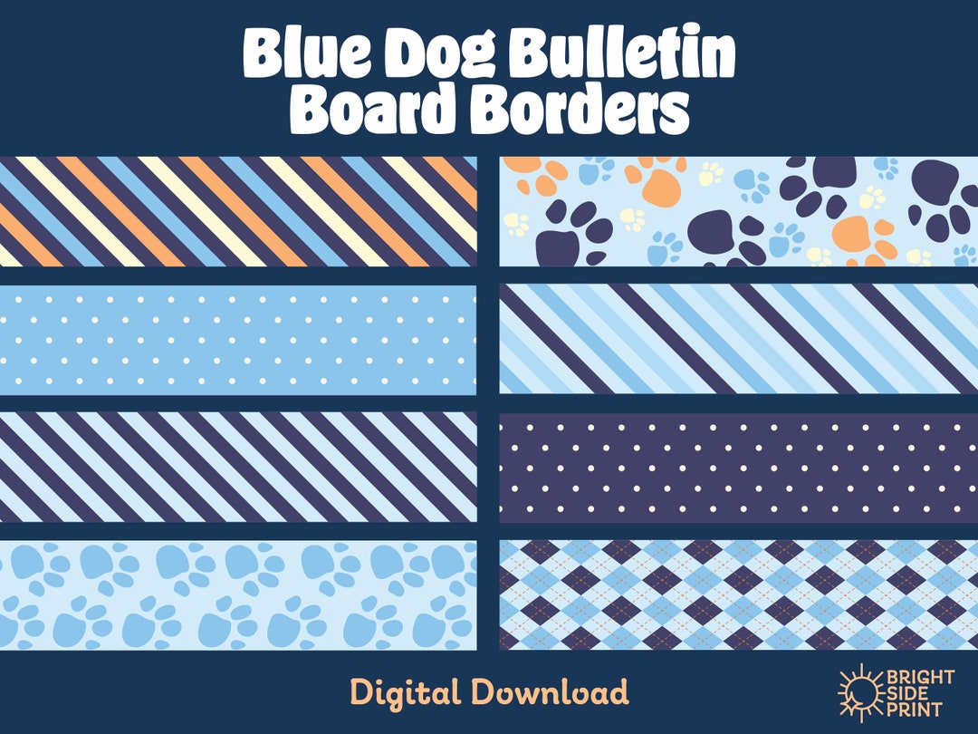Bluey Bulletin Board Border, Bulletin Board Border, Paw Print Bulletin