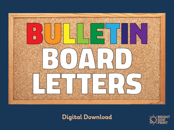 Printable Bulletin Board Letters, Classroom Decor, Bulletin Board