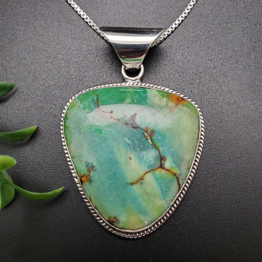 TCM #015 | Unique Turquoise Necklace Pendant Options With Silver Chain ...