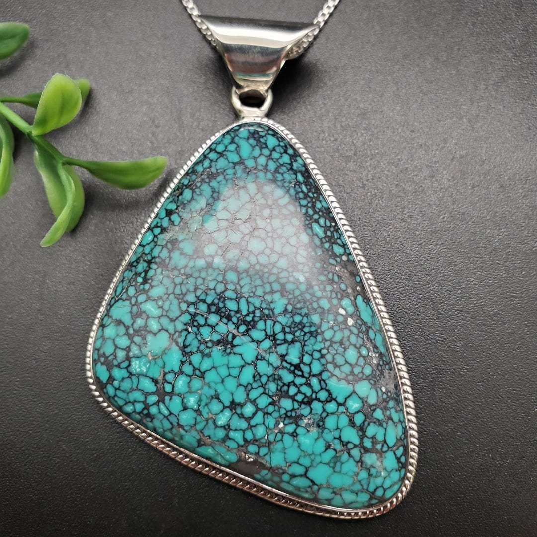 TCM #020 | Unique Turquoise Necklace Pendant Options With Silver Chain ...