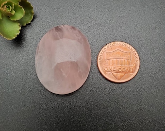 Big Rose Quartz Cabochon | Pink Stone Cabochon | DIY Rose Quartz For Making Jewelry | Free Shipping From USA | Rose Quartz | Stock # RQ09