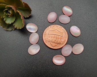 10 pezzi Cabochon ovali calibrati in madreperla rosa 7 x 9 mm / Cabochon in conchiglia rosa / Spedizione gratuita dagli USA / Cabochon in conchiglia rosa / Codice articolo: PMOP05
