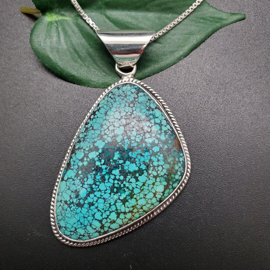TCM #021 | Unique Turquoise Necklace Pendant Options With Silver Chain ...