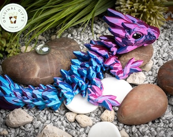 3D Printed Gemstone Dragon – Articulated Sensory Fidget Toy