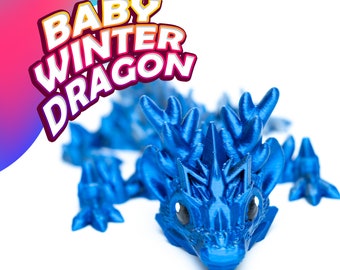 3D Printed Articulated Winter Dragon
