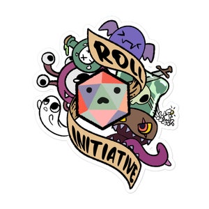 Roll Initiative: Stickers | DND Gifts | Dungeons and Dragons | D&D | Dungeon Master Gifts