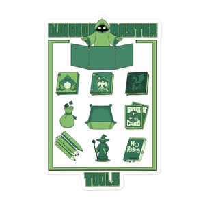 DM Tools: Die Cut Stickers | DND Gifts | Dungeons and Dragons | D&D | Dungeon Master Gifts Draft