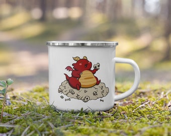Chonky Themberchaud: Enamel Mug Of Drinking | DND Gifts | Dungeons and Dragons | D&D | Honor Among Thieves | Dragons | Dragon | Bones | Cute