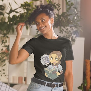 Lae&#39;zel Cookbook Kabob: Unisex Cotton Tee | DND Gifts | Lae&#39;zel | D&D | Baldur&#39;s Gate 3 | BG3 | Karlach | Shadowheart | Gale