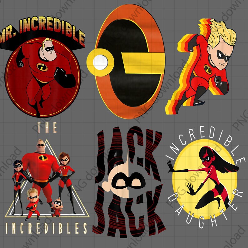 6 File Incredible Logo Png the Incredibles PNG Digital - Etsy