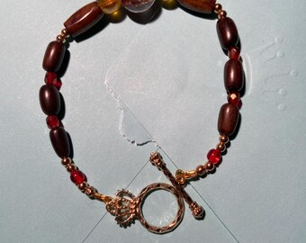 Red and Brown Bracelet