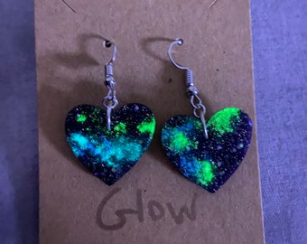 Hidden Nebulae Earrings- Hearts