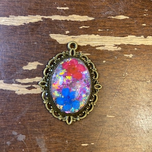 Flower Bi Flag Charm