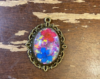Flower Bi Flag Charm