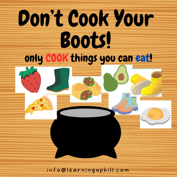 Reading Challenge! Don't Cook Your Boots! - Vocabulary Building, Matching Games, Homeschool Resources for Kids