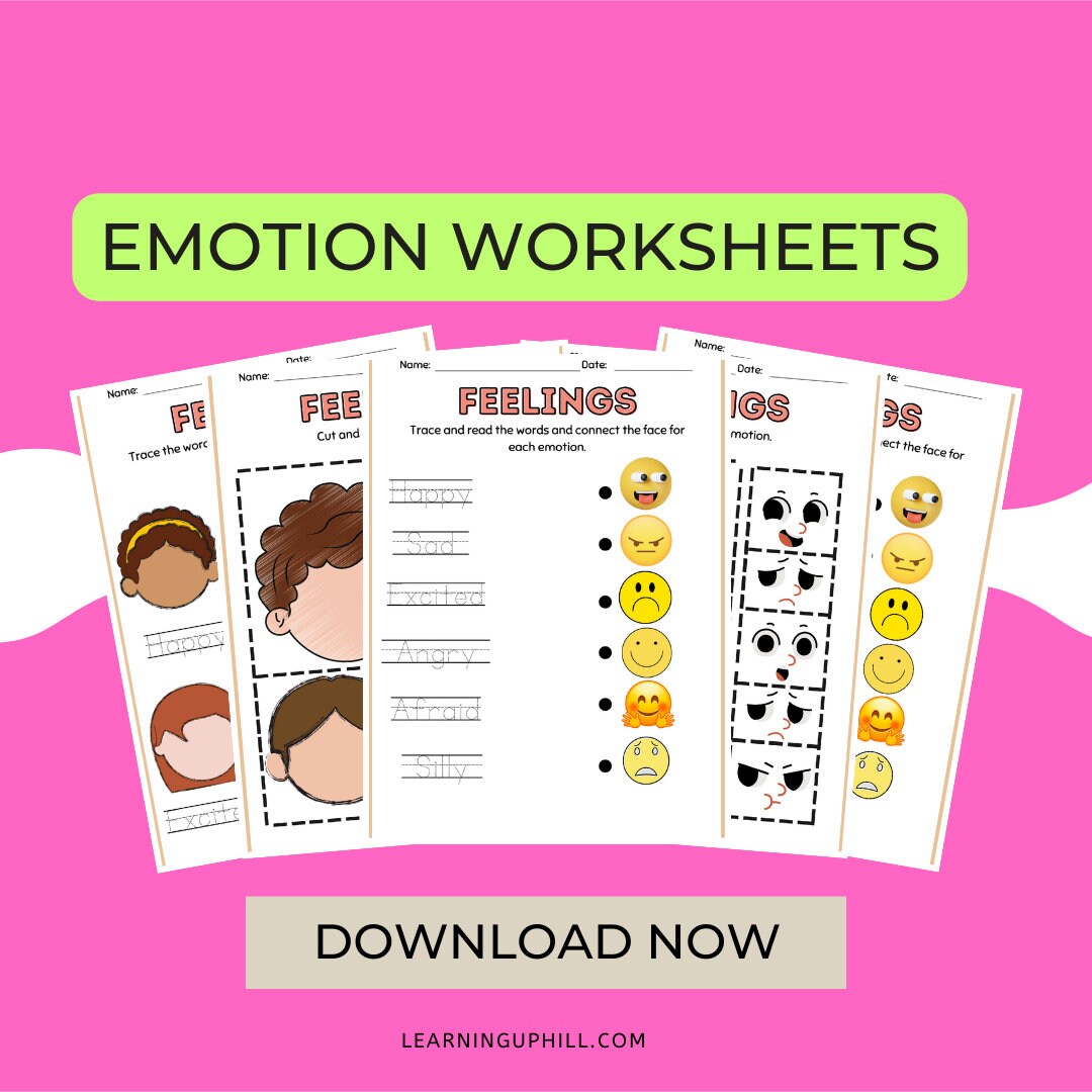 Body Parts and Emotions Worksheet Printable Activities Pack for Kids ...