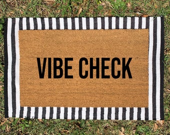 Vibe Check Doormat // Funny Door Mat // Cute Doormat // Welcome Mat // Housewarming Gift