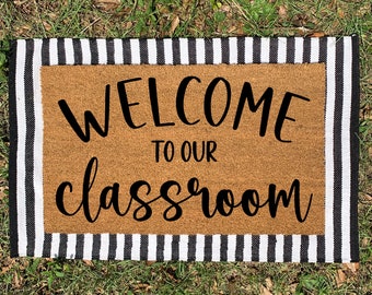 Welcome To Our Classroom Doormat // Classroom Welcome Mat // Classroom Decor