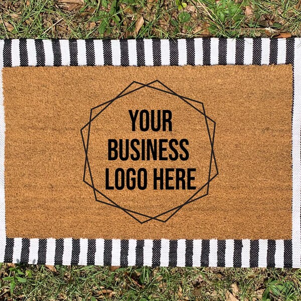 Business Logo Door Mat Etsy
