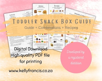 Toddler Snack Box Guide, Recipes, Combinations (Digital Download)