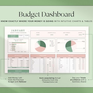 Budgetplanner Google Spreadsheets Maandelijks budgetspreadsheet Excel Weekly Paycheck Budgetsjabloon Tweewekelijkse budgettering via Paycheck Expense Tracker afbeelding 3