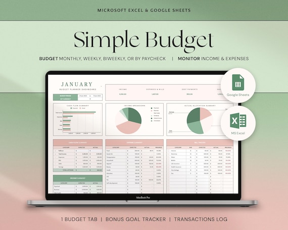Budget Planner Google Sheets Monthly Budget Spreadsheet Excel Weekly Paycheck Budget Template Biweekly Budgeting by Paycheck Expense Tracker