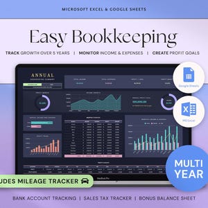 Buchhaltungsvorlage Small Business Spreadsheet Income Expense Tracker Buchhaltung Tabelle Google Sheets Excel Profit and Loss Dark Mode